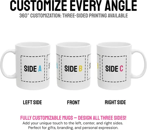 Vista 4 de Taza de café personalizada – Taza de cerámica personalizada con foto, texto o logotipo, taza de té Taza personalizada con imagen o mensaje Idea