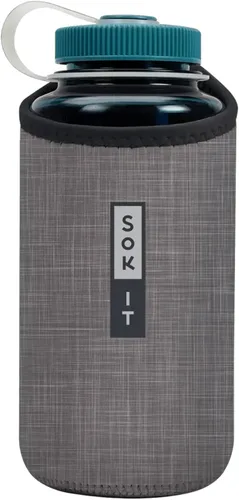 Vista 41 de Sok It BotlSok Funda para botella de agua con cubierta de neopreno aislante (Floral abstracto, se ajusta a CamelBak o Nalgene de 12 onzas)