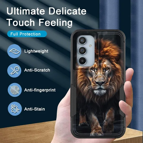 Vista 831 de Funda para Galaxy A14 5G, resistente de doble capa híbrida de policarbonato duro, goma suave, a prueba de golpes, funda protectora resistente