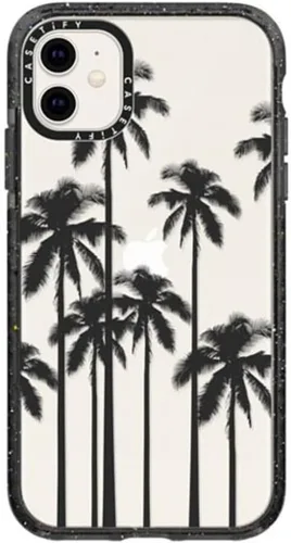 Vista 111 de Funda Impact de CASETiFY para iPhone 11 - Tiempo A Solas de Esther Kim - Negro Claro