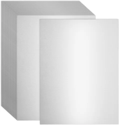 Vista 8 de 120 hojas de cartulina color crema brillante de 8.5 x 11 pulgadas, papel metálico de 250 gsm/92 libras, papel perlado de doble cara