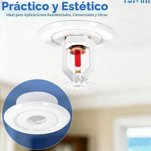 Vista 4 de Happy Tree Paquete de 2 placas de escudo de cabezal de rociador de incendios IPS de 1/2 pulgada, rango de ajuste de 3/4 pulgadas, anillo de roseta