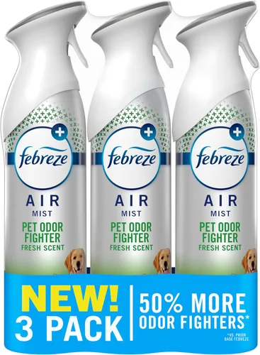 Vista 11 de Spray ambientador Febreze, aroma limpio y resistente, eliminador de olores para olores fuertes, 8.8 onzas (paquete de 3)