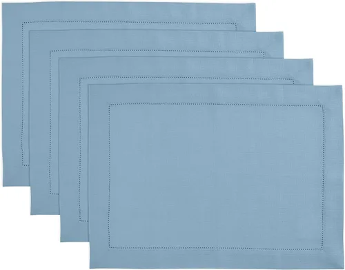 Vista 10 de Solino Home Juego de 4 manteles individuales de lino 100 % lino puro, peso medio, vainica, 14 x 19 pulgadas, hechos a mano y lavables a máquina