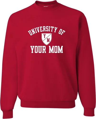 Vista 48 de Go All Out University of Your Mom - Sudadera con cuello redondo para hombre