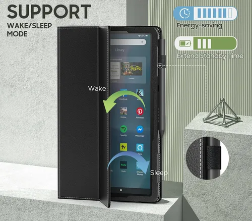 Vista 6 de MoKo Funda para Amazon Kindle Fire Max 11 (13ª generación, versión 2023) de 11 pulgadas, funda plegable delgada con soporte para tableta Fire 11