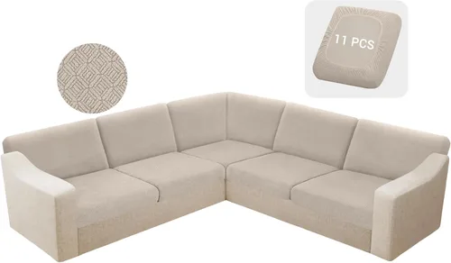 Vista 66 de HDCAXKJ - Fundas impermeables para cojín de sofá modular, fundas elásticas para cojín de sofá de esquina, fundas protectoras de muebles de jacquard