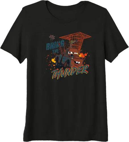 Vista 5 de Disney PIXAR Cars on the Road Mater Bring the Thunder - Camiseta prémium, Negro