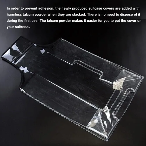 Vista 6 de BlueCosto 20"24"28" universal PVC transparente cubierta de equipaje cubierta protectora maleta cubiertas, Transparente-22.0 in