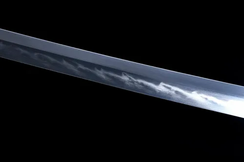 Vista 7 de Katana Musashi Katana - Espada Katana de 41 pulgadas, hecha a mano japonesa, práctica, acero T10, templado/arcilla templada, espiga completa