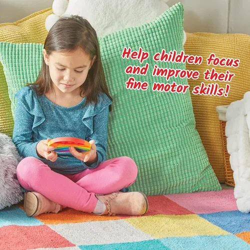 Vista 4 de hand2mind Juguetes sensoriales de burbujas del alfabeto, juguetes para la ansiedad para niños, juguetes de letras, juguetes de motricidad fina