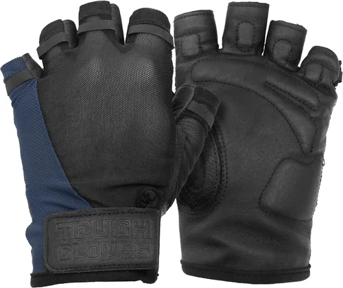 Vista 10 de Tough Gloves® Superset Leather Padded Workout Gloves for Gym Training Breathable, Weight-Lifting, Crossfit