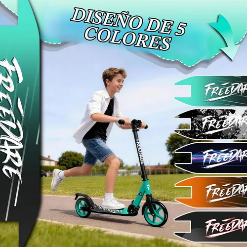 Vista 2 de FREEDARE Foldable Kick Scooter for Ages 8+ Kid & Teens, Adults, Multi