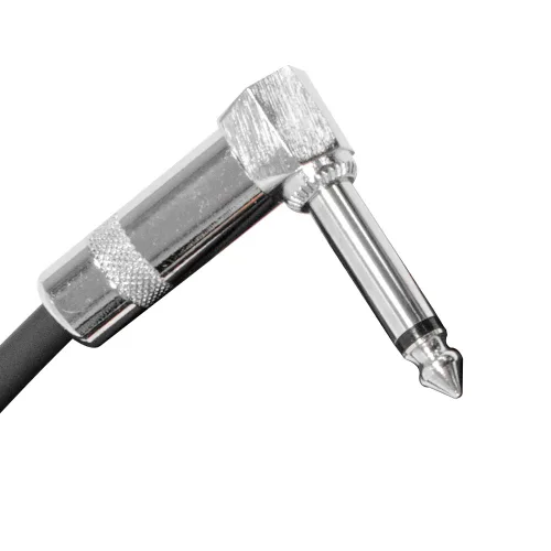 Vista 2 de Seismic Audio SAGC20R-Cable de guitarra de ángulo recto a recto negro negro de 20 pies Amarillo