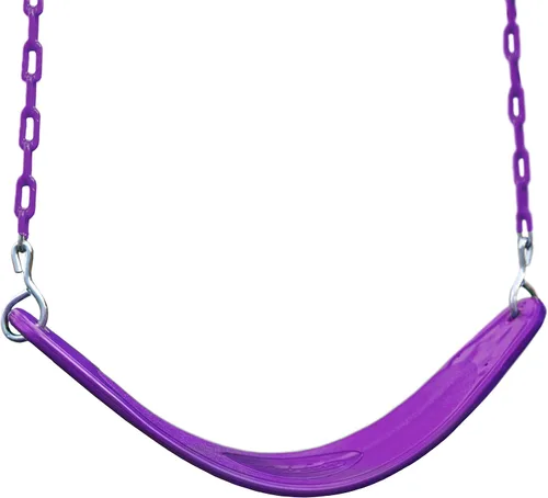 Vista 10 de Gorilla Playsets 04-0002-B/B Cinturón oscilante de lujo con cadenas recubiertas - Azul con Cadenas Azules