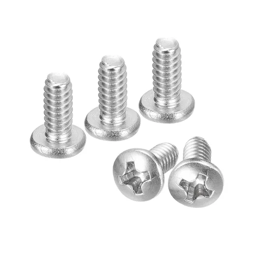 Vista 80 de uxcell Tornillos de máquina de cabeza redonda de 1/4-20x1, tornillo de acero inoxidable 304 18-8, accionamiento Phillips, totalmente roscado