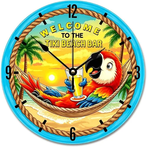 Vista 24 de Reloj de pared Whatever Modern Wood Clock de 10 pulgadas, silencioso, sin tictac, funciona con pilas, para sala de estar, dormitorio, cocina, A