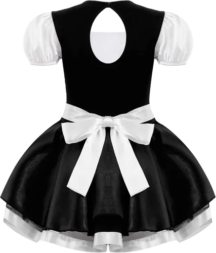 Vista 2 de CHICTRY Girls Frech Maid Costume Anime Maid Dress Halloween Cosplay Fancy Party Dance Dresses