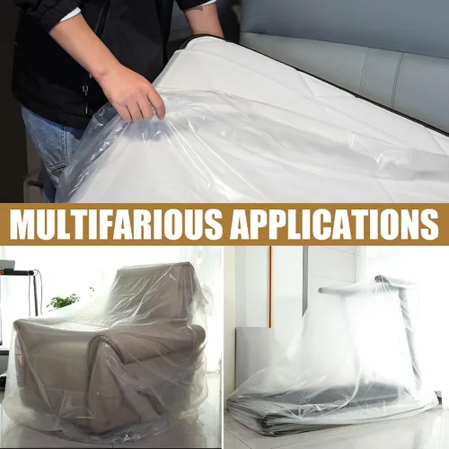Vista 8 de Bolsa de colchón de plástico para mudanza o almacenamiento, tamaño individual, 1.5 mil Twin/Twin XL Size,Mattress Protector Covers,Moving