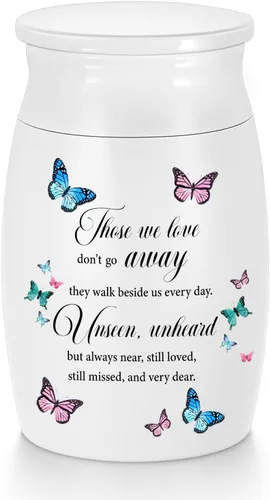 Vista 17 de Urna de aluminio para cenizas de mariposa, urna conmemorativa para cenizas humanas
