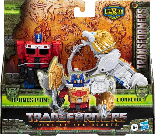 Vista 2 de Transformers: Rise of The Beasts Movie, Beast Alliance, Beast Combiners, paquete de 2 juguetes Optimus Prime y Lionblade Toys, a partir de 6 años, 5