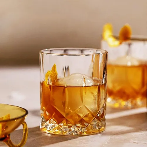 Vista 6 de Vasos de whisky – Juego de 24 vasos elegantes y transparentes para whisky, escocés y bourbon – Cristalería de bar Juego de 24 vasos de roca
