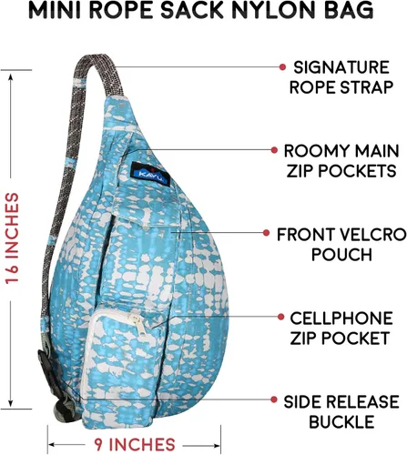 Vista 6 de KAVU Mochila cruzada tipo saco de cuerda pequeña