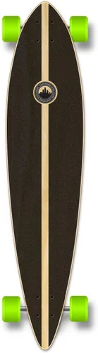Vista 2 de Yocaher patineta, longboard de pintail pintado punked Negro