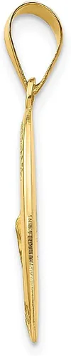 Vista 2 de ICE CARATS Collar con colgante de medalla de San Judas Tadeo San Judas Tadeo de oro amarillo de 14 quilates, joyería fina religiosa para mujer