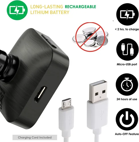 Vista 3 de KLIQ EcoTuner - Afinador de clip recargable USB para todos los instrumentos (con cable de carga incluido) Afinadores de clip KLIQ