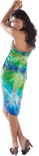 Vista 2 de Sarongs bordados de teñido anudado para mujer