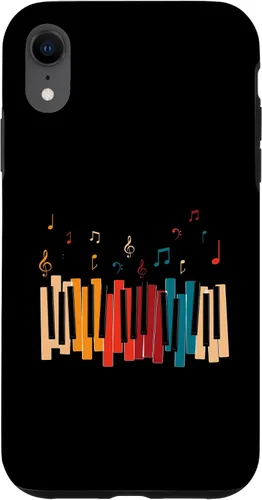 Vista 25 de iPhone 11 Pro Notas de Música Teclado Colorido Piano Case