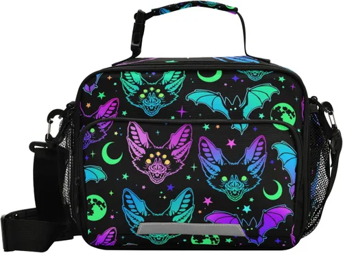 Vista 10 de Bolsa de almuerzo de béisbol aislada, color negro, enfriador, contenedor de alimentos para adultos, hombres y mujeres