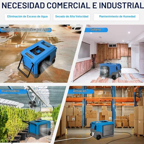 Vista 7 de Mounto MOUNTO - Deshumidificador compacto comercial LGR de 268 Pints con bomba y manguera de drenaje, deshumidificador portátil LGR con ruedas