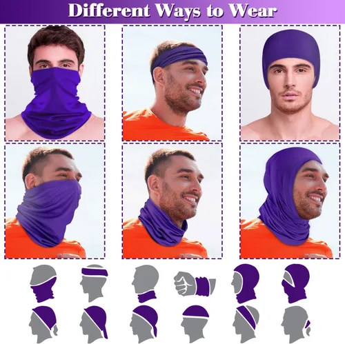 Vista 3 de Geyoga 6 piezas de protección UV para el verano, polaina de cuello refrescante, ropa para la cara, polaina para cuello, bufanda, protector solar