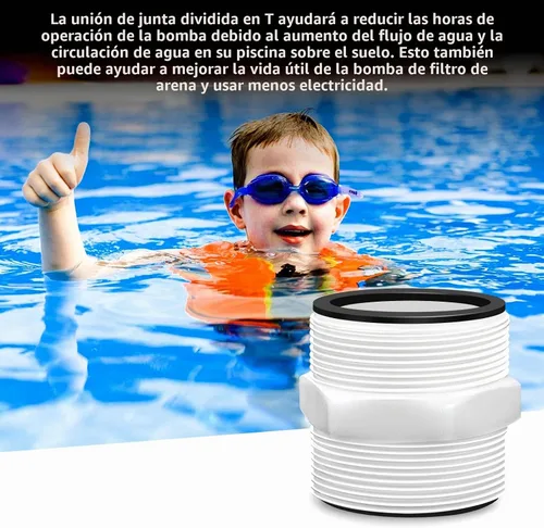Vista 5 de Adaptador de manguera de piscina para Intex & Coleman, conector de junta de manguera dividida de piscina, bomba de natación de 1.5 pulgadas