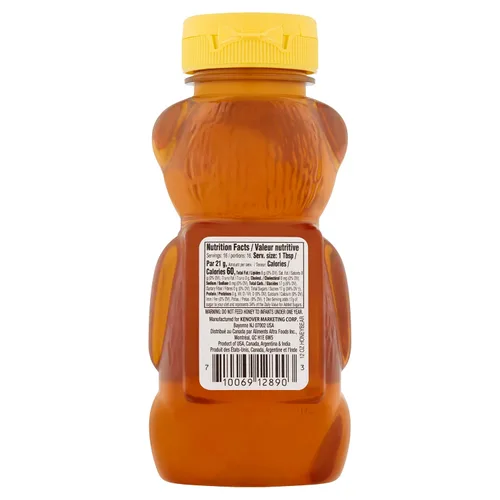 Vista 5 de Gefen Honey Bear, 100% miel de trébol pura, 12 onzas
