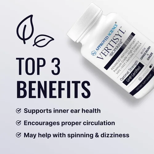 Vista 3 de Approved Science VertiSyl - Ginkgo Biloba, jengibre, vitamina D3, BioPerine - 60 Cápsulas - 1 mes de suministro