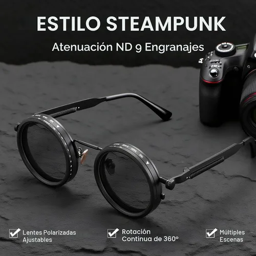 Vista 3 de FEISEDY Gafas de sol redondas polarizadas ajustables para hombres y mujeres Negro