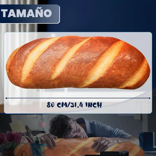 Vista 3 de Yookeer - Almohada de pan de simulación 3D de 31.5 pulgadas