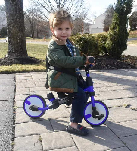 Vista 9 de besrey Triciclo para niños pequeños con rueda de repuesto, bicicleta para niños de 1 a 3 años, triciclo 5 en 1 para niños con asa de empuje