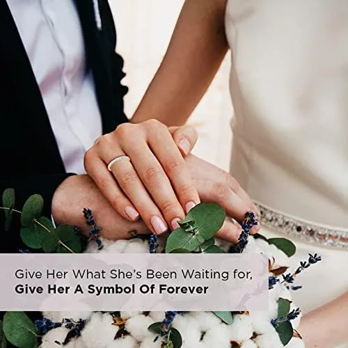Vista 7 de La Joya 110 - 12 CT TW Certified Lab Grown Diamond Bands for Women - 10k White Gold, Yellow Gold and Rose Gold Anniversary Bands, Promise Rings