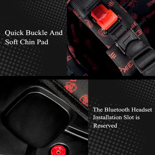 Vista 8 de Cascos de cara completa para hombre, color negro, para motocicleta, Street Bike Racing ATV con visera única, casco ligero retro de motocicleta