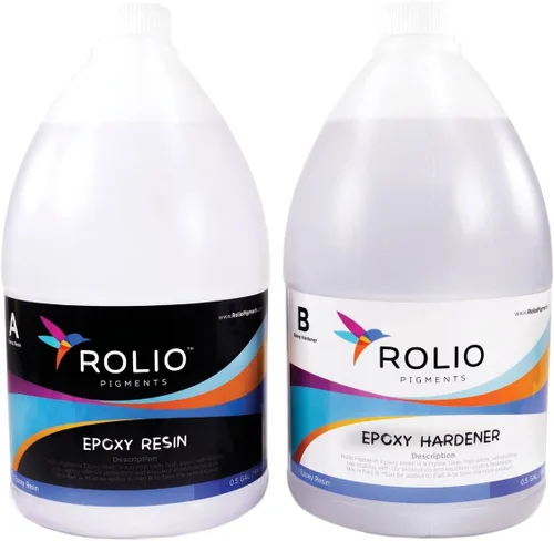 Vista 6 de Rolio - Kit de fundición de resina epoxi y endurecedor - Transparente, 32oz