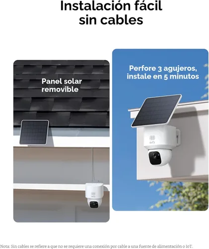 Vista 6 de eufy Security SoloCam E30, cámara de seguridad solar 2K, seguimiento de IA