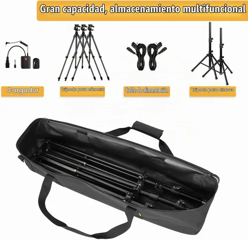 Vista 2 de Bolsa Multifuncional para Trípode 32 X 7 X 7 Pulgadas / 81 X 18 X 18 cm Estuche Resistente para Trípode con Asa para Luces, Altavoces, Cámaras