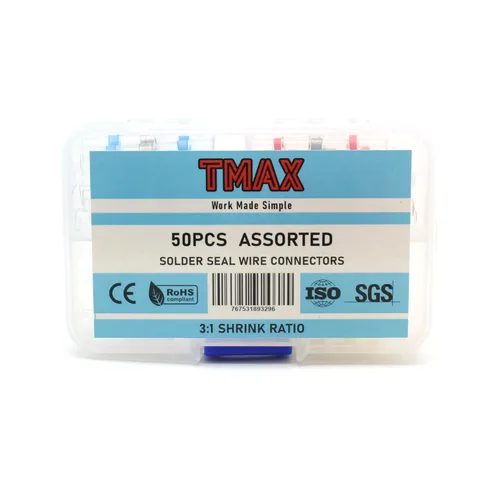 Vista 3 de TMAX 50 conectores de alambre de sello de soldadura, conectores de tope termocontraíbles automotrices, manga de soldadura, terminales de cable