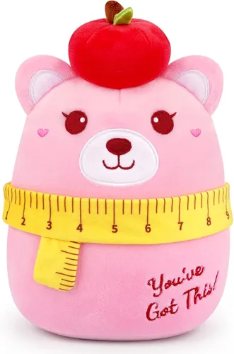 Vista 12 de Peluche de gato negro de 8 pulgadas con pastel, lindo regalo de cumpleaños negro para niñas, niños y gatos, decoración de la habitación del hogar