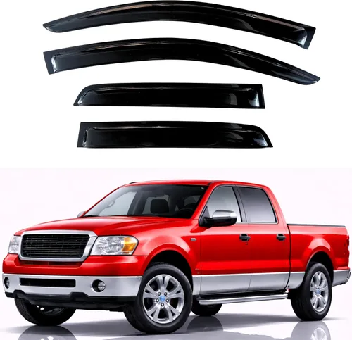 Vista 18 de KPY Protector de lluvia compatible con Ford Bronco 1980-1996, Ford F150 F250 F350, deflectores de ventilación lateral para visera de ventana