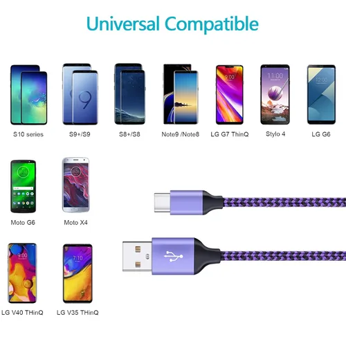 Vista 7 de Paquete de 4 cables de carga rápida para iPhone 16 15 Pro, 15/16 Pro Max, 15/16 Plus, 16/15 16e, cargador USB tipo C, cable de teléfono Android